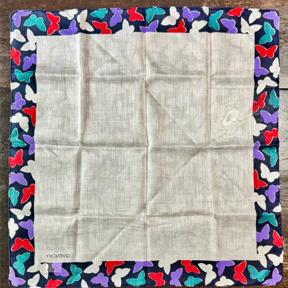 Givenchy Multicolor Butterfly Border Handkerchief… - image 3